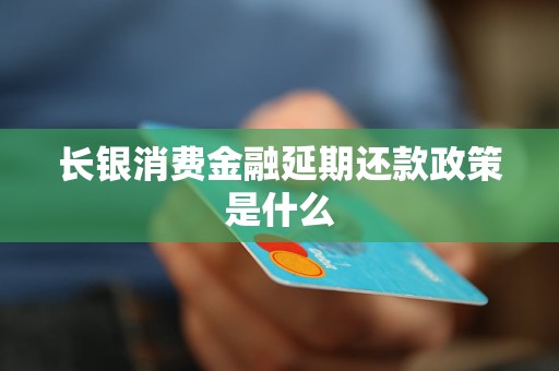 長銀消費金融延期還款政策是什么