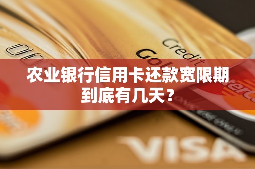 農(nóng)業(yè)銀行信用卡還款寬限期到底有幾天？