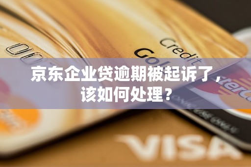 京東企業(yè)貸逾期被起訴了，該如何處理？