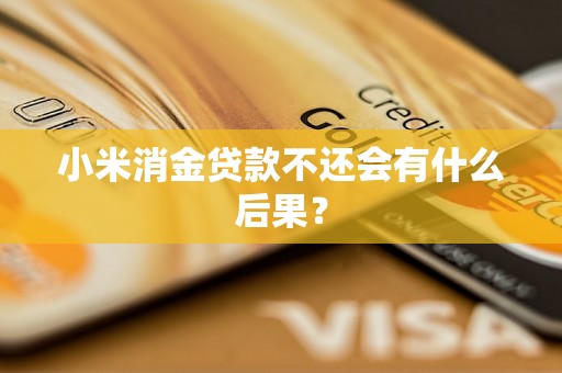 小米消金贷款不还会有什么后果？