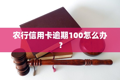 農行信用卡逾期100怎么辦？