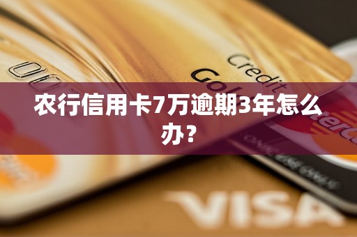 農(nóng)行信用卡7萬逾期3年怎么辦？