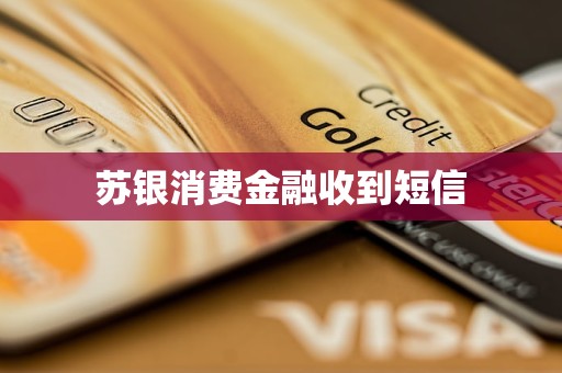 蘇銀消費金融收到短信