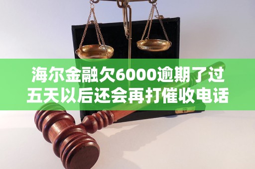 海爾金融欠6000逾期了過五天以后還會(huì)再打催收電話