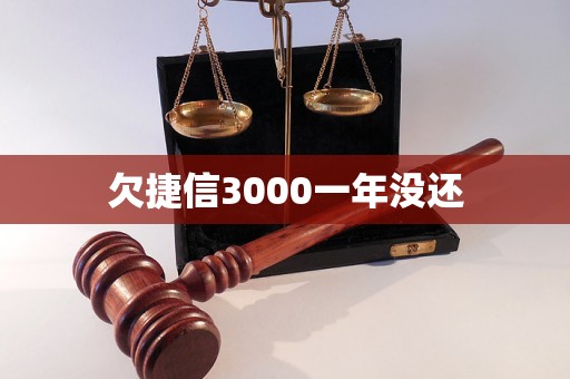 欠捷信3000一年没还