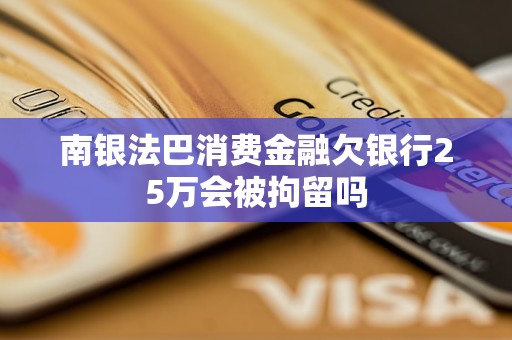 南銀法巴消費金融欠銀行25萬會被拘留嗎