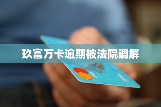 玖富万卡逾期被法院调解