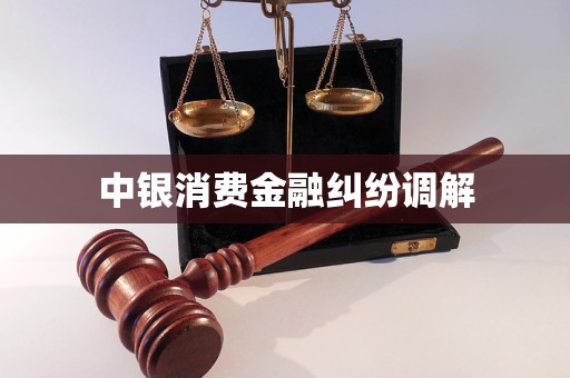 中銀消費金融糾紛調(diào)解