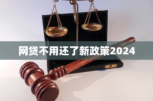 網(wǎng)貸不用還了新政策2024