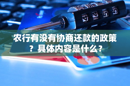 农行有没有协商还款的政策？具体内容是什么？