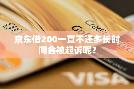 京東借200一直不還多長時間會被起訴呢？