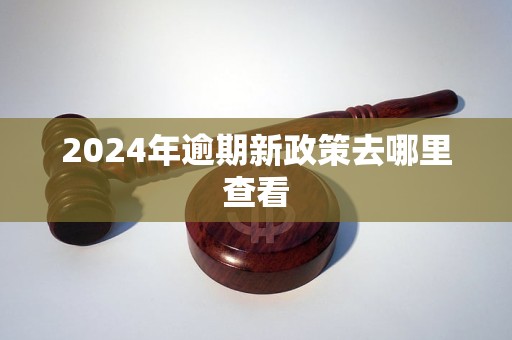 2024年逾期新政策去哪里查看