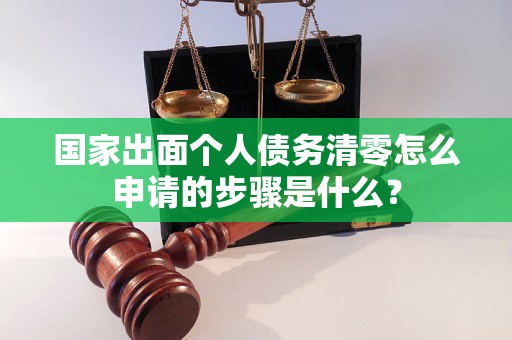 國家出面?zhèn)€人債務(wù)清零怎么申請的步驟是什么？