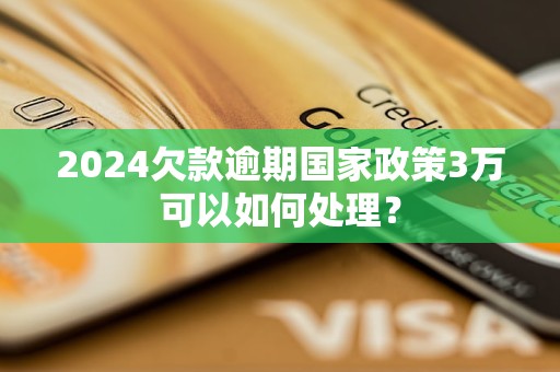 2024欠款逾期國(guó)家政策3萬(wàn)可以如何處理？