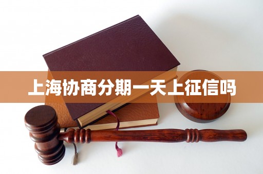 上海协商分期一天上征信吗