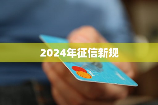 2024年征信新规