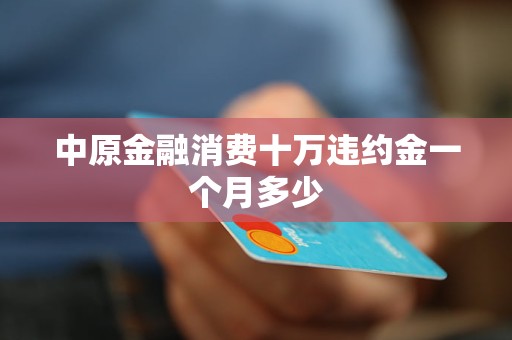 中原金融消費十萬違約金一個月多少