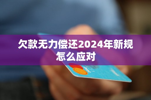 欠款无力偿还2024年新规怎么应对