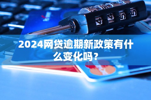 2024網(wǎng)貸逾期新政策有什么變化嗎？