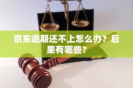 京東逾期還不上怎么辦？后果有哪些？