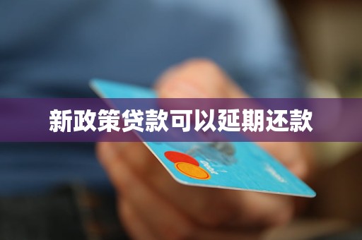 新政策貸款可以延期還款