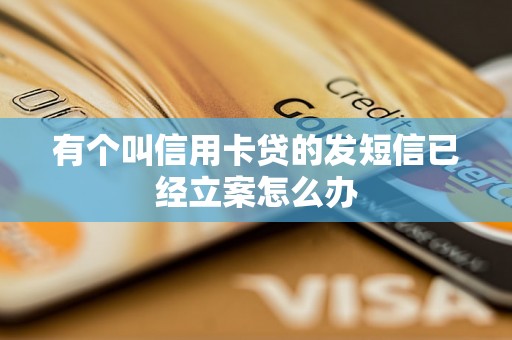有个叫信用卡贷的发短信已经立案怎么办