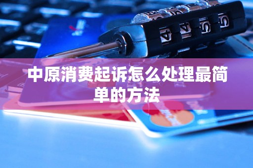中原消费起诉怎么处理最简单的方法