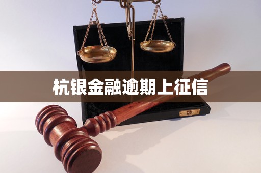 杭銀金融逾期上征信