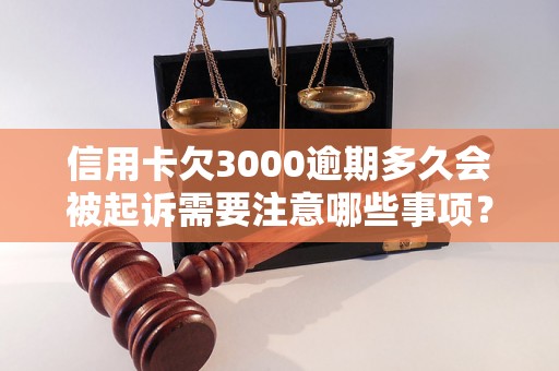信用卡欠3000逾期多久会被起诉需要注意哪些事项？