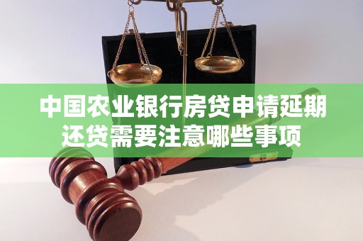 中國農(nóng)業(yè)銀行房貸申請延期還貸需要注意哪些事項