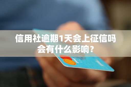信用社逾期1天会上征信吗会有什么影响？