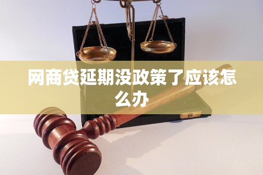 網(wǎng)商貸延期沒政策了應(yīng)該怎么辦