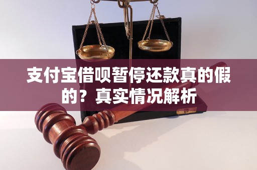 支付寶借唄暫停還款真的假的？真實(shí)情況解析