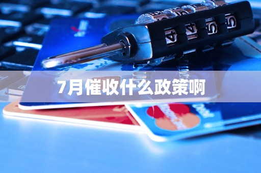 7月催收什么政策啊