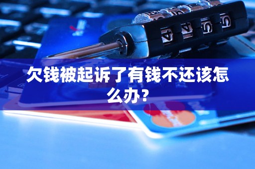 欠钱被起诉了有钱不还该怎么办? 欠钱被起诉了有钱不还该怎么办?