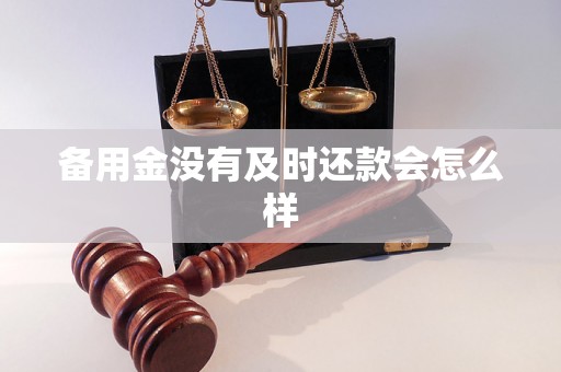 备用金没有及时还款会怎么样