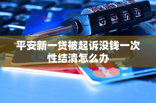 平安新一贷被起诉没钱一次性结清怎么办