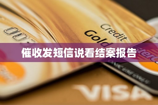 催收发短信说看结案报告 催收发短信说看结案报告