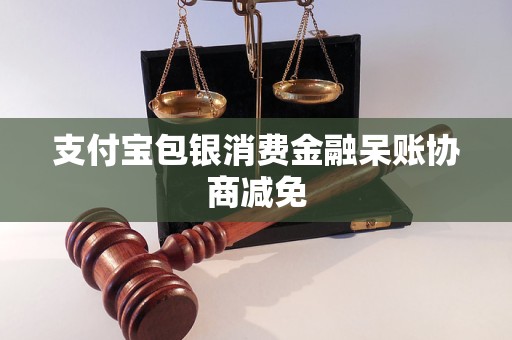 支付寶包銀消費金融呆賬協(xié)商減免