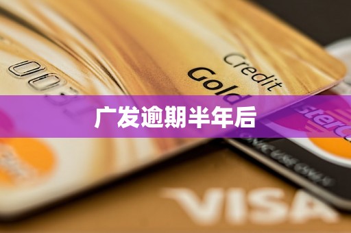 广发逾期半年后