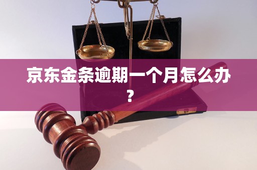 京東金條逾期一個月怎么辦？