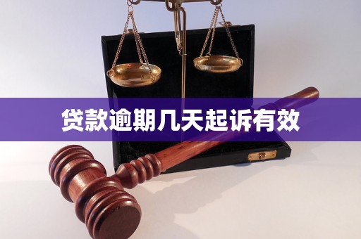 贷款逾期几天起诉有效 贷款逾期几天起诉有效