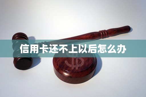 信用卡还不上以后怎么办 信用卡还不上以后怎么办