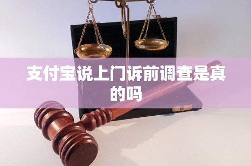 支付寶說(shuō)上門(mén)訴前調(diào)查是真的嗎