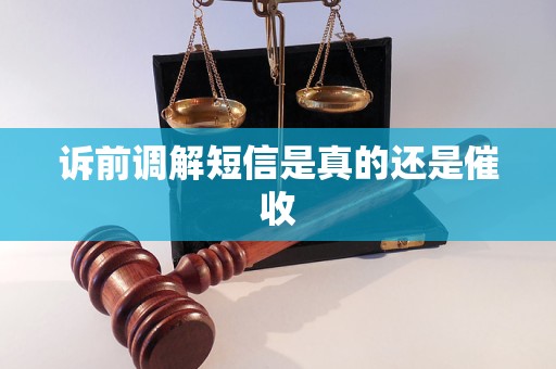 訴前調(diào)解短信是真的還是催收