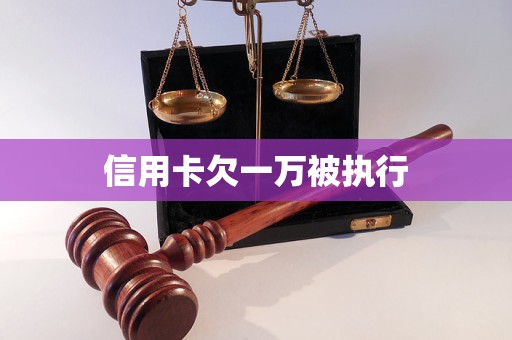 信用卡欠一萬被執(zhí)行