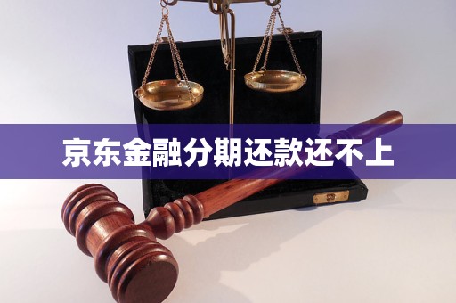 京東金融分期還款還不上