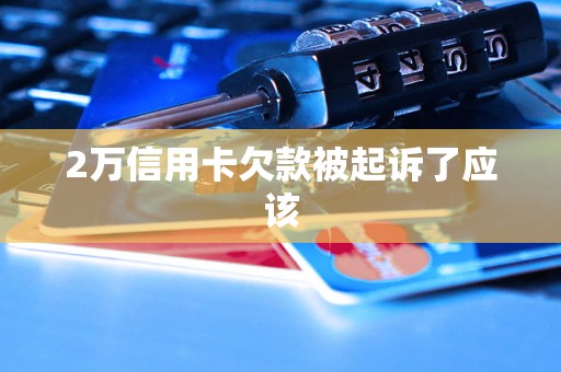 2万信用卡欠款被起诉了应该