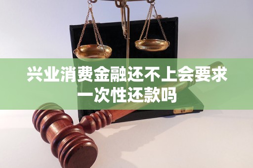 興業(yè)消費金融還不上會要求一次性還款嗎