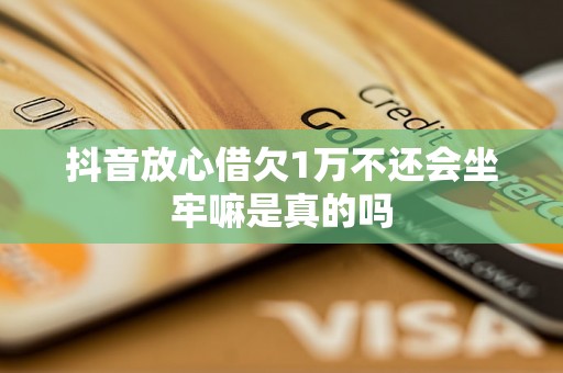 抖音放心借欠1万不还会坐牢嘛是真的吗